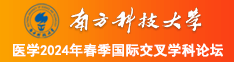 深夜免费艹逼免费艹???南方科技大学医学2024年春季国际交叉学科论坛